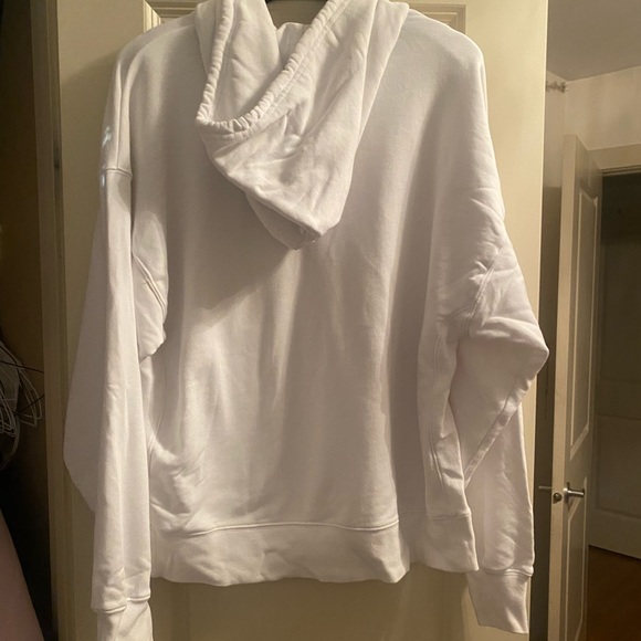 TNA Terry Fleece Boyfriend Hoodie - White - Picture 3 of 7